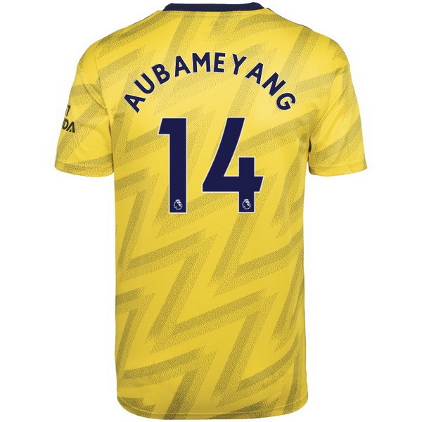 Camiseta Arsenal NO.14 Aubameyang 2ª 2019-2020 Amarillo